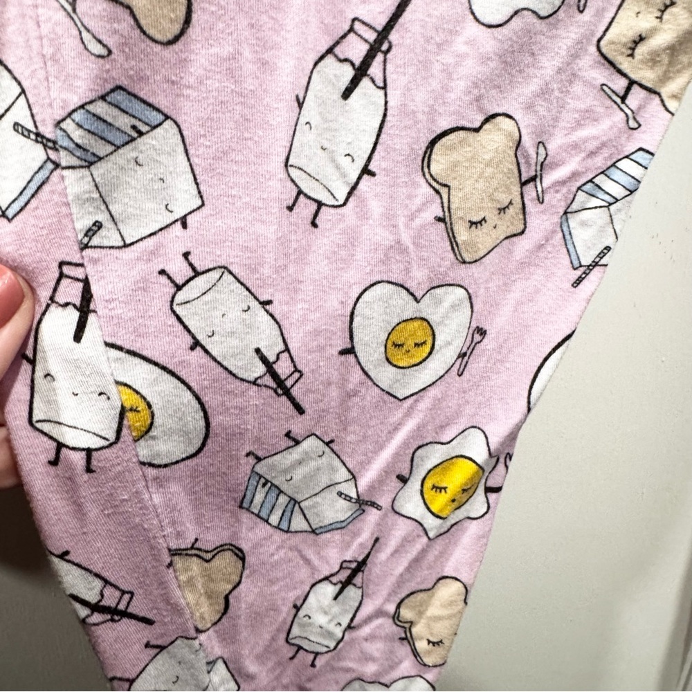 Little Sleepies Womens Pajama Set Pink Breakfast Buddies Large Bamboo - Picture 16 of 16